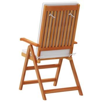 Garten-Liegestühle mit Kissen 4 Stk. Massivholz Teak