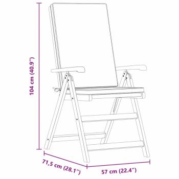 Garten-Liegestühle mit Kissen 8 Stk. Massivholz Teak