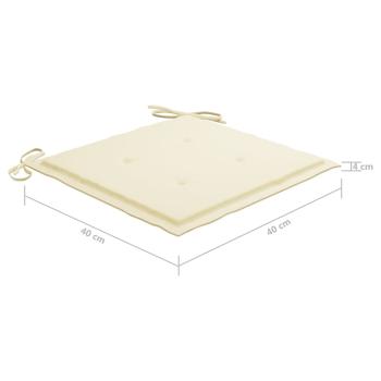 Klappbare Gartenstühle mit Kissen 6 Stk. Massivholz Teak
