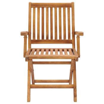 Klappbare Gartenstühle mit Kissen 6 Stk. Massivholz Teak