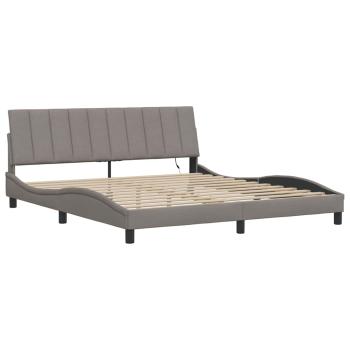Bettgestell ohne Matratze "Hanko" Taupe 180x200 cm Stoff
