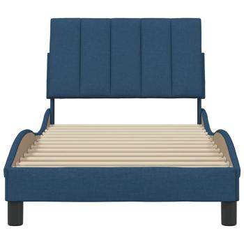 Bettgestell ohne Matratze "Hanko" Blau 90x190 cm Stoff
