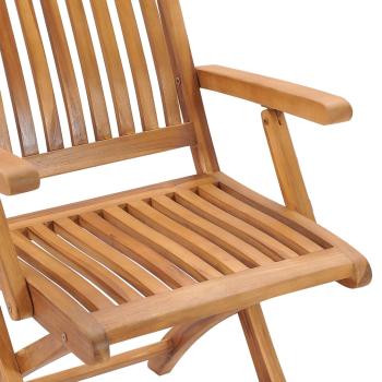 Klappbare Gartenstühle mit Kissen 4 Stk. Massivholz Teak