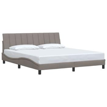 Bettgestell ohne Matratze "Hanko" Taupe 180x200 cm Stoff