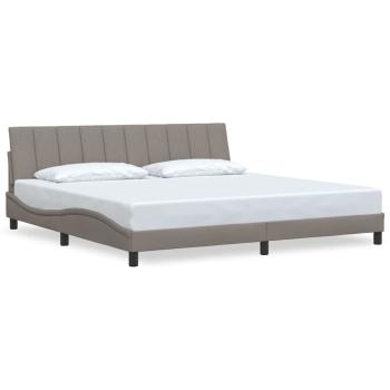 Bettgestell ohne Matratze "Hanko" Taupe 200x200 cm Stoff