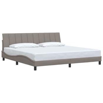 Bettgestell ohne Matratze "Hanko" Taupe 200x200 cm Stoff