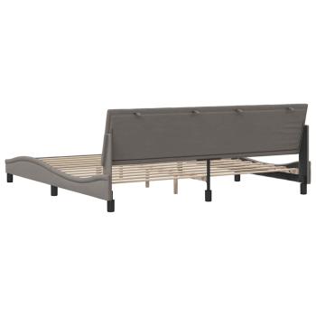 Bettgestell ohne Matratze "Hanko" Taupe 200x200 cm Stoff