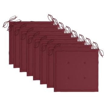 Klappbare Gartenstühle mit Kissen 8 Stk. Massivholz Teak