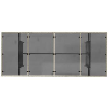 Outdoortisch-Set 7 pcs Hellgrau 190 x 80 x 74 cm