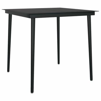 Essgruppe 5 pcs Hellgrau und Schwarz 80 cm x 80 cm