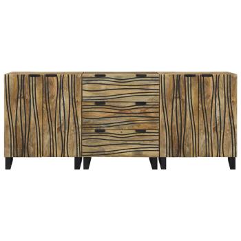 Badezimmermöbel Set 3 pcs Braun Mittel Massivholz