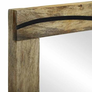 Badezimmermöbel Set 3 pcs Braun Hoch Massives Raues Mango Holz
