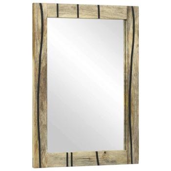 Badezimmermöbel Set 3 pcs Braun Hoch Massives Raues Mango Holz