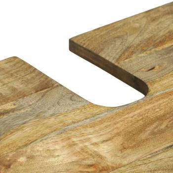 Badezimmermöbel Set 3 pcs Braun Hoch Massives Raues Mango Holz