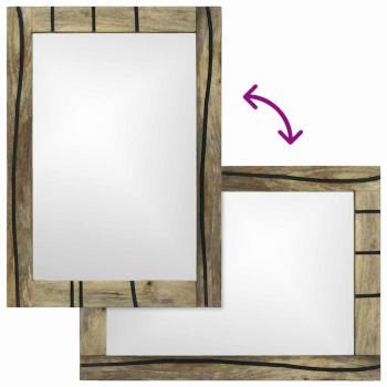 Badezimmermöbel Set 5 pcs Braun Mittel Massives raues Mangoholz