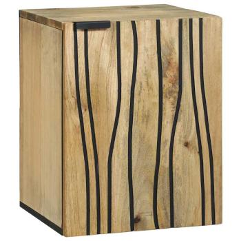 Badezimmermöbel Set 5 pcs Braun Mittel Massives raues Mangoholz