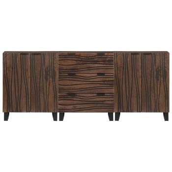 Badezimmermöbel Set mit Schubladen mit Regal mit Speicher mit Tür 3 pcs Braun Groß