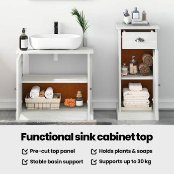 Badezimmermöbel Set mit Schubladen mit Regal Wandmontiert mit Speicher mit Tür mit Spiegel 3 pcs Braun 37 x 34 x 80 cm