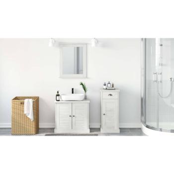 Badezimmermöbel Set mit Schubladen mit Regal Wandmontiert mit Speicher mit Tür mit Spiegel 3 pcs Braun 37 x 34 x 80 cm