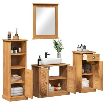 Badezimmermöbel Set 4 pcs Honigbraun 37 x 34 x 110 cm