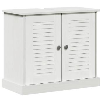 Badezimmermöbel Set 3 pcs Antik Weiß 37 x 34 x 110 cm