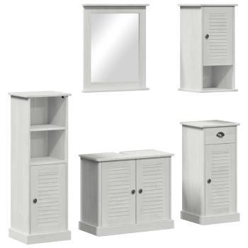 Badezimmermöbel Set 5 pcs Antik Weiß 37 x 34 x 110 cm
