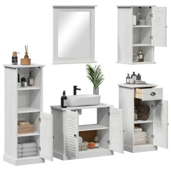 Badezimmermöbel Set 5 pcs Antik Weiß 37 x 34 x 110 cm