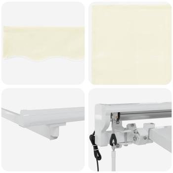 ARDEBO.de - Einziehbare Markise Creme 350x200 cm Gewebe