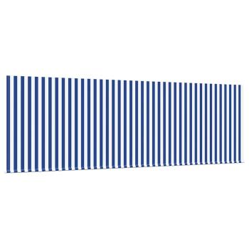Einziehbare Markise Blau und Weiß Weiß 350 x 200 cm