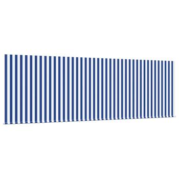 Einziehbare Markise Gestreift Blau und Weiß Weiß 350 x 200 cm