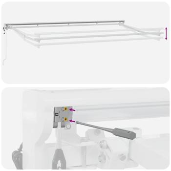 Einziehbare Markise Gelb und Weiß 350x200 cm