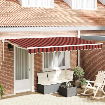 ARDEBO.de - Einziehbare Markise Marineblau 350x200 cm Stoff und Metall