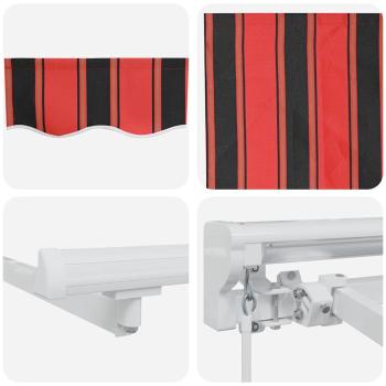 Einziehbare Markise Marineblau 350x200 cm Stoff und Metall
