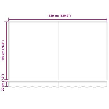 Einziehbare Markise Marineblau 350x200 cm
