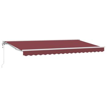 Einziehbare Markise Burgunderrot 350x200 cm Gewebe