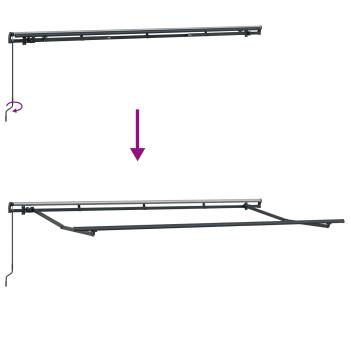 Einziehbare Markise Burgunderrot und Anthrazit