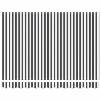 Einziehbare Markise Anthrazit und Weiß 350x200 cm