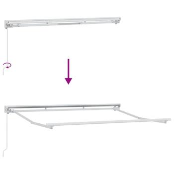 Einziehbare Markise Anthrazit und Weiß 350x200 cm