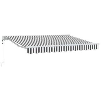 Einziehbare Markise Anthrazit und Weiß 350x200 cm
