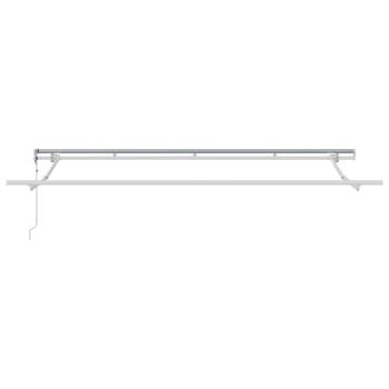 Einziehbare Markise Blau und Weiß 400 x 200 cm Metall & Gewebe