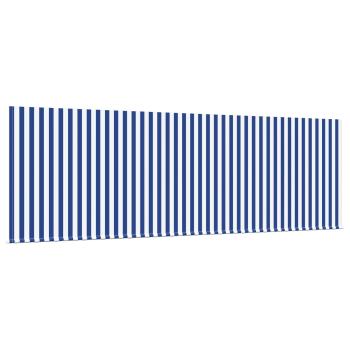 Einziehbare Markise Blau und Weiß Anthrazit 400 x 200 cm