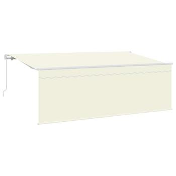 Einziehbare Markise Cremefarben Weiß Braun 400 x 200 cm