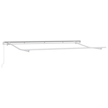 Einziehbare Markise Cremefarben Weiß Braun 400 x 200 cm