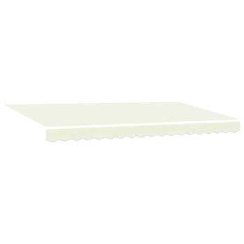 Einziehbare Markise Cremefarben Anthrazit Braun 400 x 200 cm