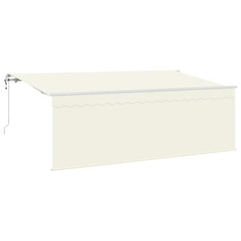 Einziehbare Markise Cremefarben Weiß Braun 400 x 200 cm