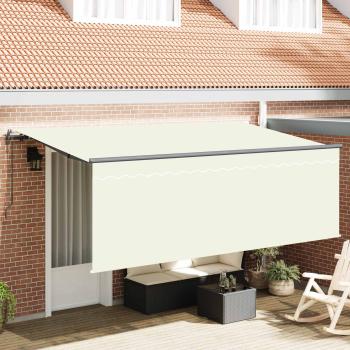ARDEBO.de - Einziehbare Markise Cremefarben Anthrazit Braun 400 x 200 cm