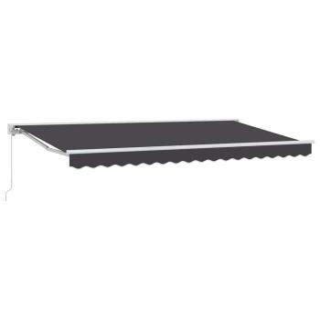 Einziehbare Markise Anthrazit 400x200 cm Stoff und Polyester