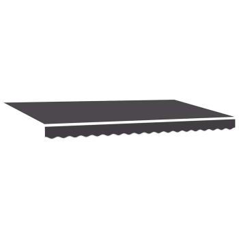 Einziehbare Markise Anthrazit 400x200 cm Stoff und Polyester