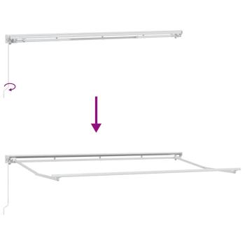 Einziehbare Markise Burgunderrot 400x200 cm Stoff und Polyester