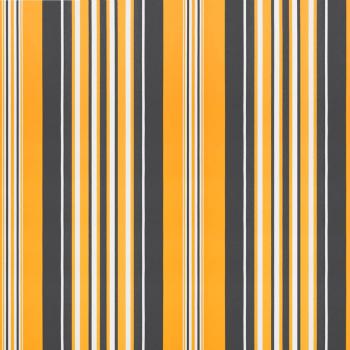 Einziehbare Markise Gelb und Orange und Weiß
